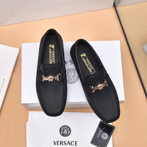 Versace Leather Shoes For Men #1070527 $80.00 USD, Wholesale Replica Versace Leather Shoes