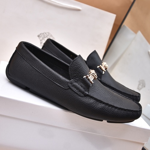 Replica Versace Leather Shoes For Men #1070527 $80.00 USD for Wholesale