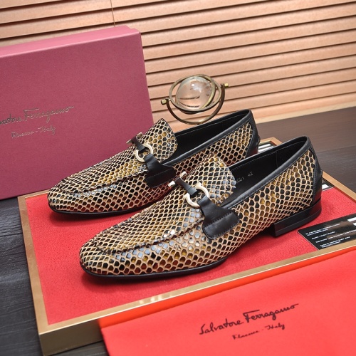 Salvatore Ferragamo Leather Shoes For Men #1070680 $102.00 USD, Wholesale Replica Salvatore Ferragamo Leather Shoes