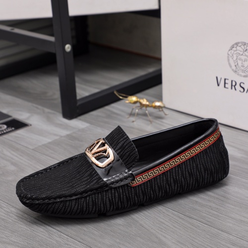 Replica Versace Leather Shoes For Men #1070729 $68.00 USD for Wholesale