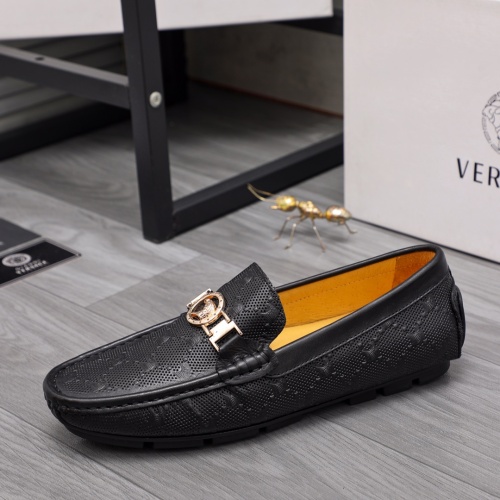 Replica Versace Leather Shoes For Men #1070730 $68.00 USD for Wholesale
