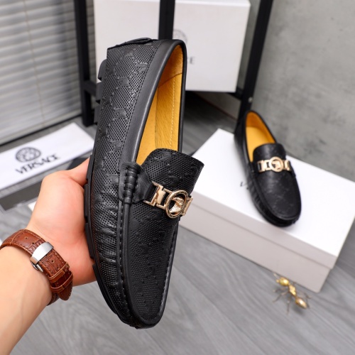 Replica Versace Leather Shoes For Men #1070730 $68.00 USD for Wholesale