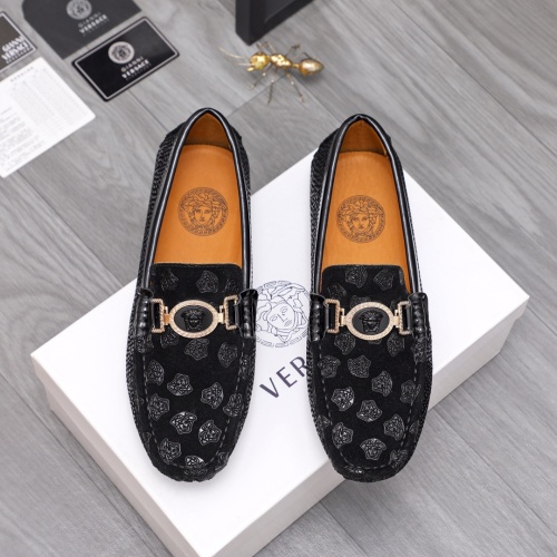 Replica Versace Leather Shoes For Men #1070731 $68.00 USD for Wholesale