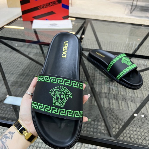 Replica Versace Slippers For Men #1070875 $56.00 USD for Wholesale