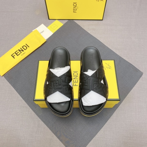 Replica Fendi Slippers For Men #1071092 $64.00 USD for Wholesale