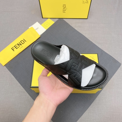 Replica Fendi Slippers For Men #1071092 $64.00 USD for Wholesale