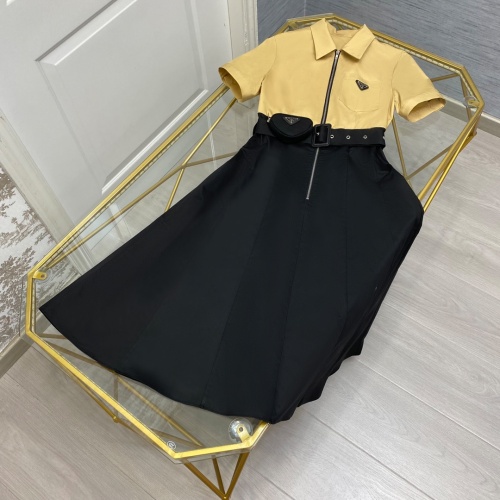 Replica Prada Dresses Short Sleeved For Women #1072486 $108.00 USD for Wholesale