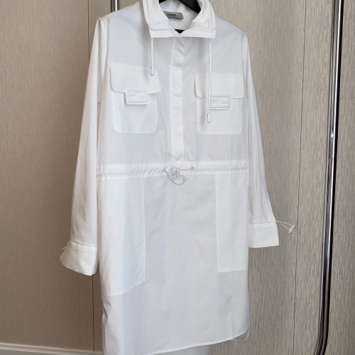 Replica Fendi Dresses Long Sleeved For Women #1072676 $105.00 USD for Wholesale