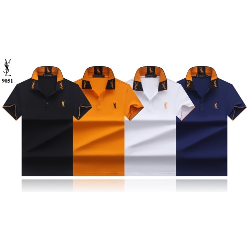 Replica Yves Saint Laurent YSL T-shirts Short Sleeved For Men #1072702 $29.00 USD for Wholesale