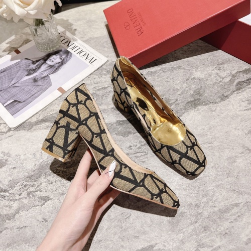 Valentino High-Heeled Shoes For Women #1073299 $85.00 USD, Wholesale Replica Valentino High-Heeled Shoes