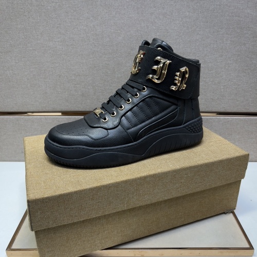 Replica Philipp Plein PP High Tops Shoes For Men #1073925 $130.00 USD for Wholesale