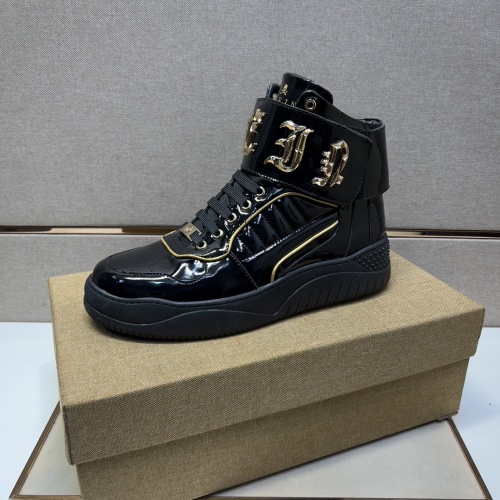 Replica Philipp Plein PP High Tops Shoes For Men #1073926 $130.00 USD for Wholesale