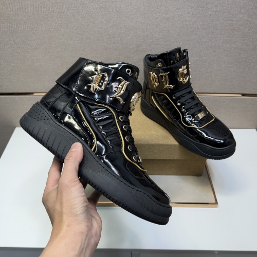 Replica Philipp Plein PP High Tops Shoes For Men #1073926 $130.00 USD for Wholesale