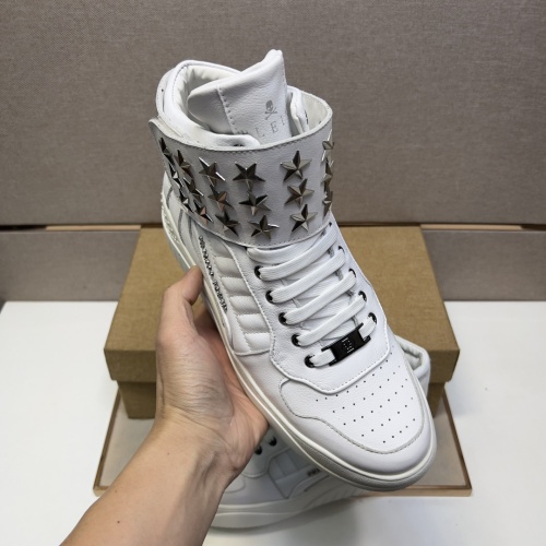 Replica Philipp Plein PP High Tops Shoes For Men #1073927 $130.00 USD for Wholesale