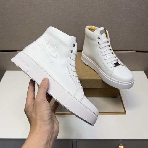 Replica Philipp Plein PP High Tops Shoes For Men #1073928 $115.00 USD for Wholesale