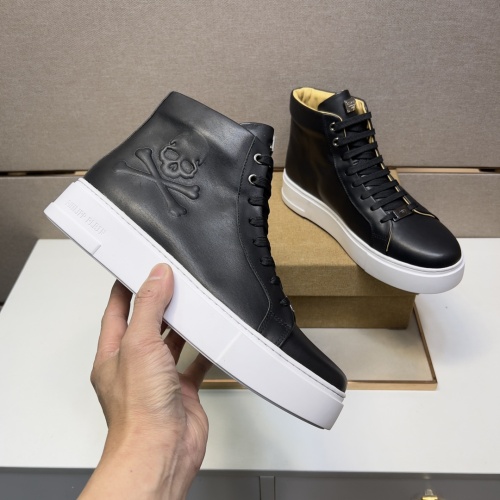 Replica Philipp Plein PP High Tops Shoes For Men #1073929 $115.00 USD for Wholesale