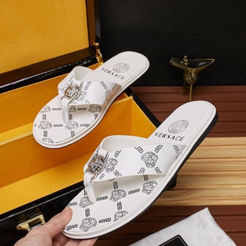 Replica Versace Slippers For Men #1074437 $56.00 USD for Wholesale