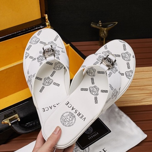 Replica Versace Slippers For Men #1074437 $56.00 USD for Wholesale