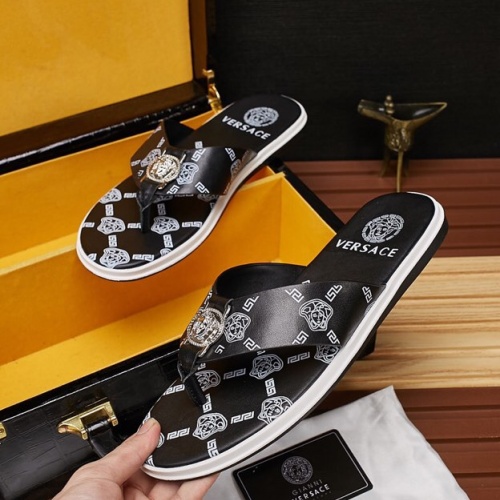 Replica Versace Slippers For Men #1074438 $56.00 USD for Wholesale