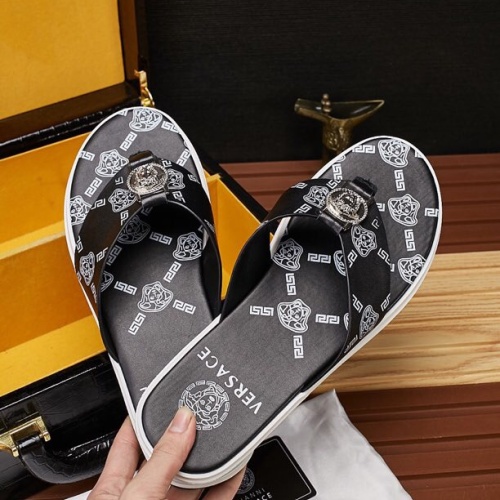 Replica Versace Slippers For Men #1074438 $56.00 USD for Wholesale