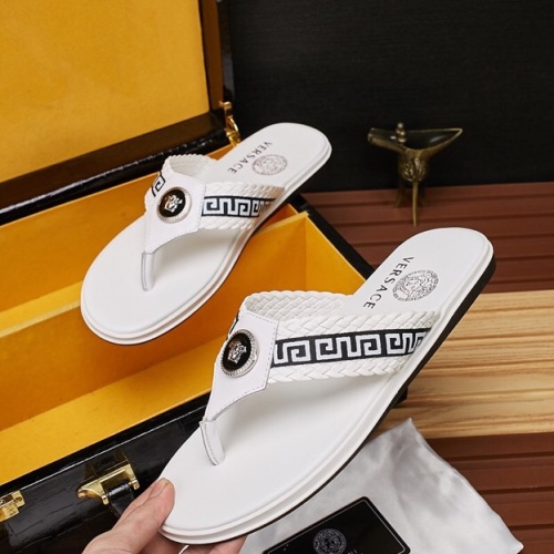 Replica Versace Slippers For Men #1074439 $56.00 USD for Wholesale