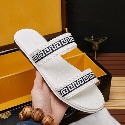 Replica Versace Slippers For Men #1074443 $56.00 USD for Wholesale