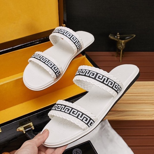 Replica Versace Slippers For Men #1074443 $56.00 USD for Wholesale