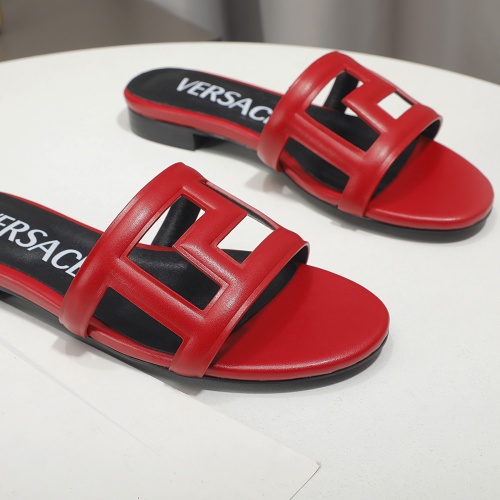 Replica Versace Slippers For Women #1074575 $80.00 USD for Wholesale