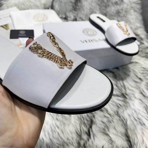 Replica Versace Slippers For Women #1074604 $80.00 USD for Wholesale