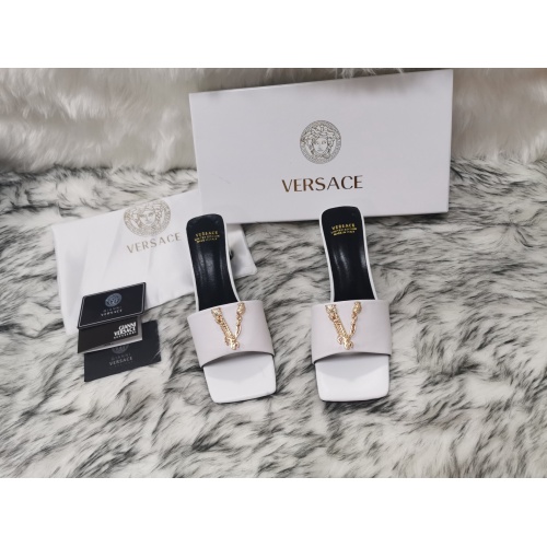 Replica Versace Slippers For Women #1074608 $82.00 USD for Wholesale