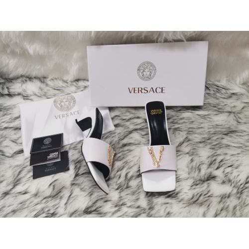Replica Versace Slippers For Women #1074608 $82.00 USD for Wholesale