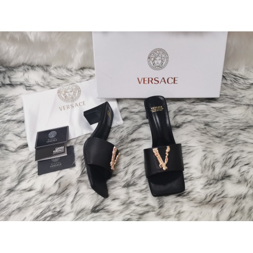 Replica Versace Slippers For Women #1074609 $82.00 USD for Wholesale