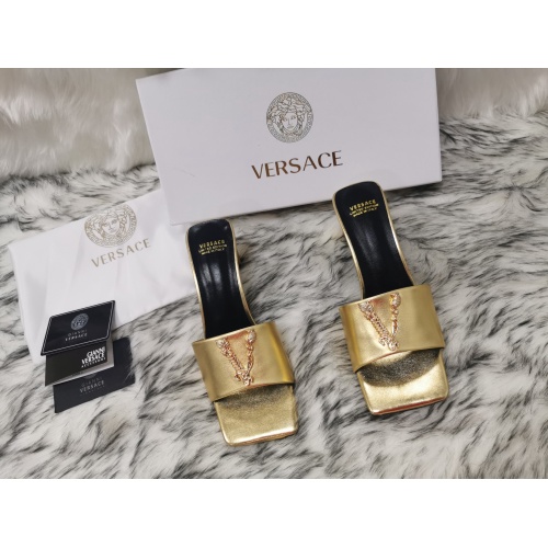 Replica Versace Slippers For Women #1074611 $82.00 USD for Wholesale
