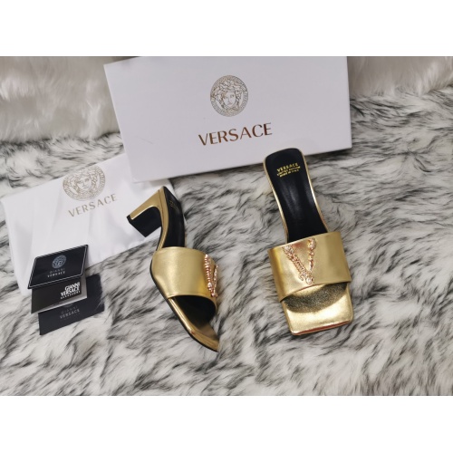 Replica Versace Slippers For Women #1074611 $82.00 USD for Wholesale