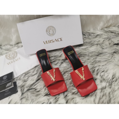 Replica Versace Slippers For Women #1074612 $82.00 USD for Wholesale