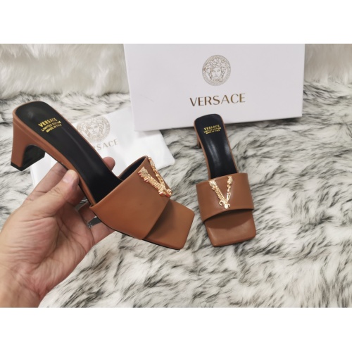 Replica Versace Slippers For Women #1074613 $82.00 USD for Wholesale