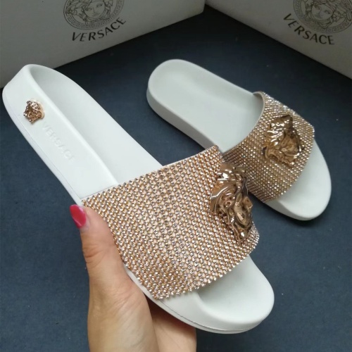 Replica Versace Slippers For Women #1074618 $60.00 USD for Wholesale