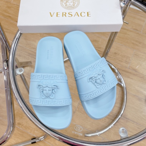 Replica Versace Slippers For Men #1074637 $60.00 USD for Wholesale