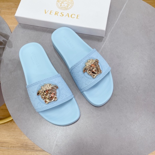Replica Versace Slippers For Men #1074646 $60.00 USD for Wholesale