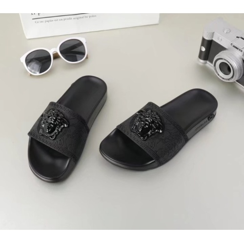Replica Versace Slippers For Men #1074671 $60.00 USD for Wholesale