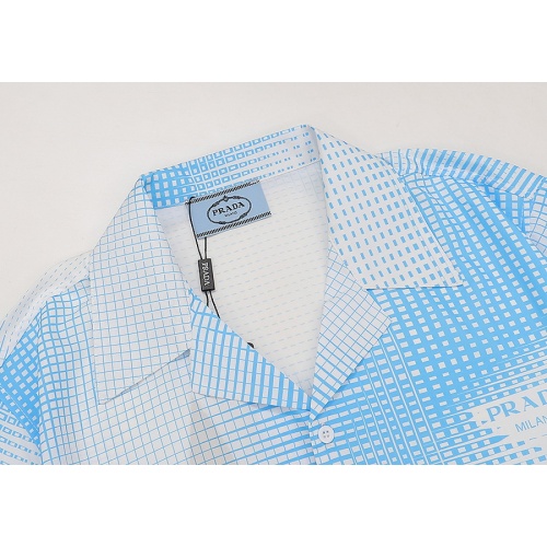Replica Prada Shirts Short Sleeved For Men #1075525 $32.00 USD for Wholesale