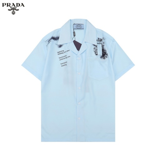 Prada Shirts Short Sleeved For Men #1075526 $32.00 USD, Wholesale Replica Prada Shirts