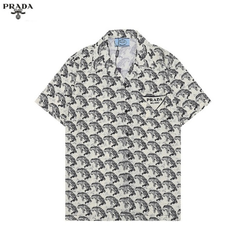 Prada Shirts Short Sleeved For Men #1075527 $32.00 USD, Wholesale Replica Prada Shirts