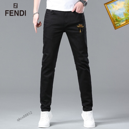 Replica Fendi Jeans For Men #1075583 $48.00 USD for Wholesale