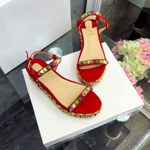 Replica Christian Louboutin Sandal For Women #1075716 $98.00 USD for Wholesale