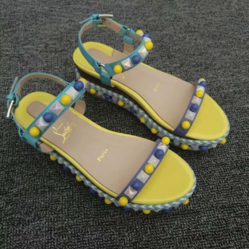 Replica Christian Louboutin Sandal For Women #1075722 $98.00 USD for Wholesale