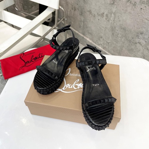Replica Christian Louboutin Sandal For Women #1075736 $100.00 USD for Wholesale