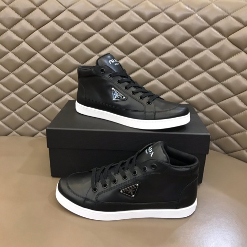 Prada High Top Shoes For Men #1076133 $76.00 USD, Wholesale Replica Prada High Top Shoes