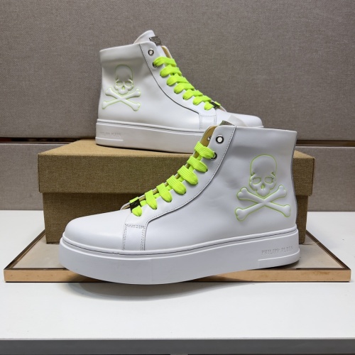 Philipp Plein PP High Tops Shoes For Men #1076213 $115.00 USD, Wholesale Replica Philipp Plein PP High Tops Shoes