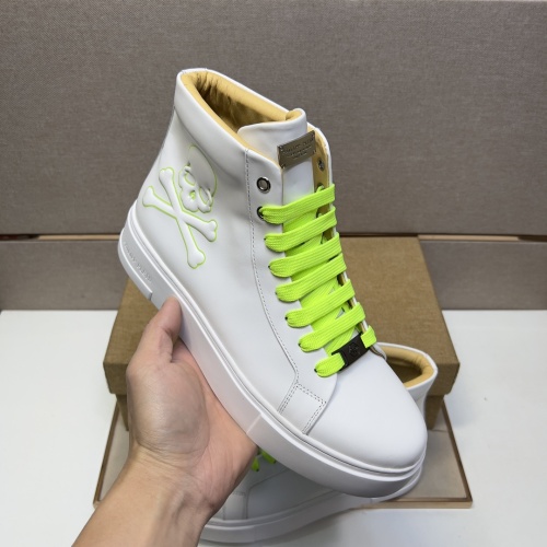 Replica Philipp Plein PP High Tops Shoes For Men #1076213 $115.00 USD for Wholesale